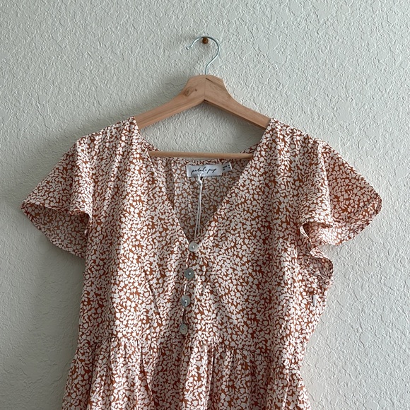 Petal & Pup floral fall mini dress - Picture 3 of 9